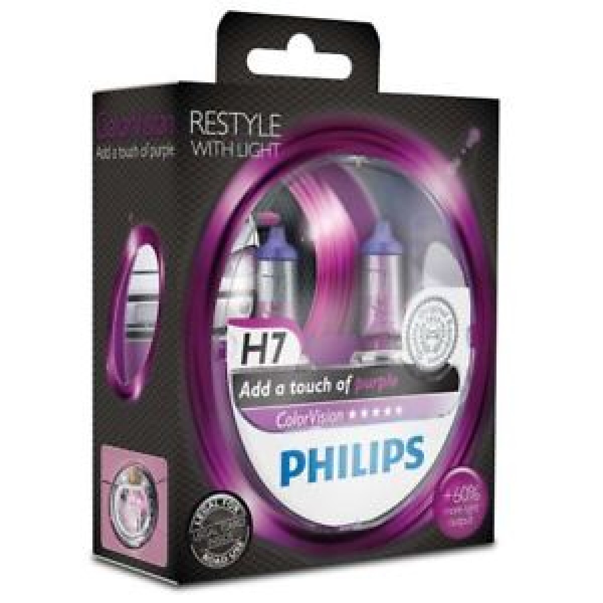 LAMPARA - HALOGENA 12V 55W H7 COLOR VISION VIOLETA PHILIPS 
