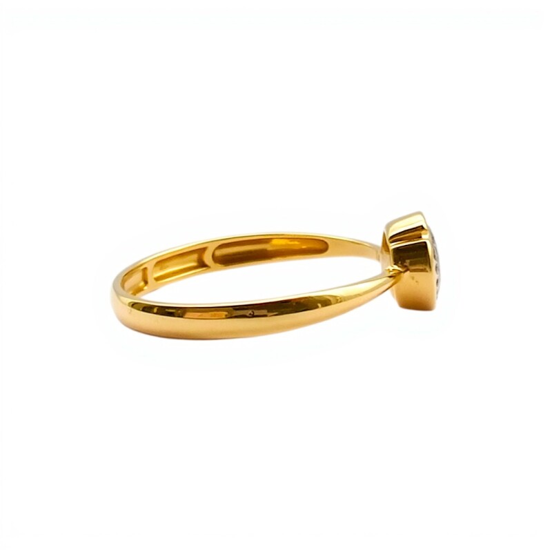Anillo Solitario-Oro bajo-Piedra Zirconia-AN8091 conpiedra