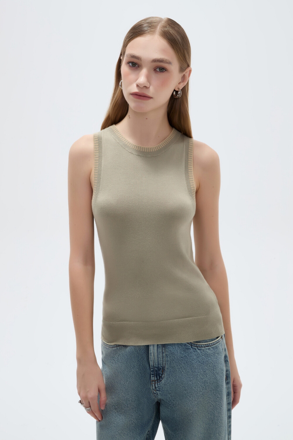 Musculosa Sigo Verde Grisaceo
