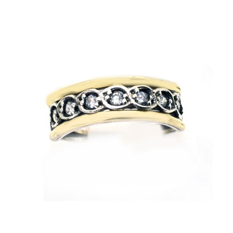 Anillo en Oro y Plata 925 con Zirconias Anillo en Oro y Plata 925 con Zirconias