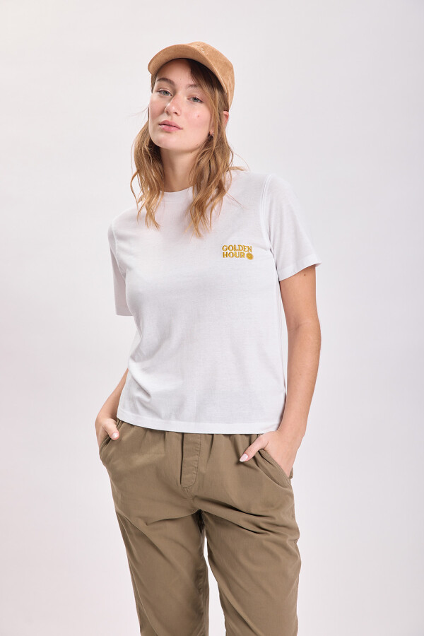 Remera estampa Golden Hour Blanco