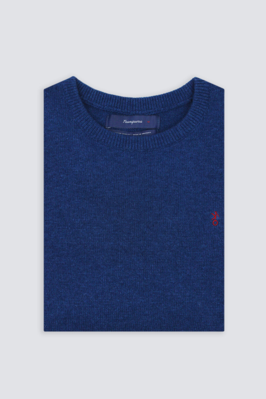Buzo Cuello Base de Lana Azul Francia