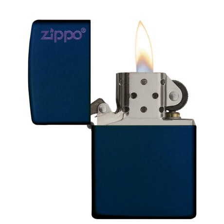 Encendedor Zippo Classic navy mate con logo - 239ZL Encendedor Zippo Classic navy mate con logo - 239ZL