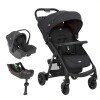 Cochecito Joie Muze LX + Baby Silla Juva + Base Negro
