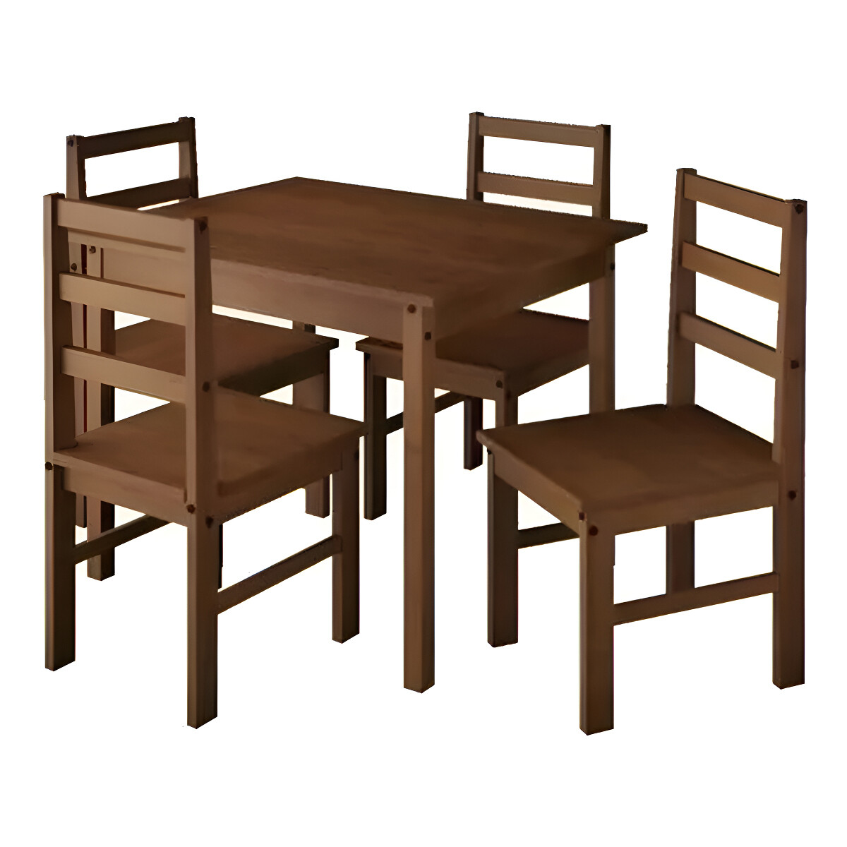 Juego De Comedor Linda 4 Sillas Lustre Cera 100% Pino 