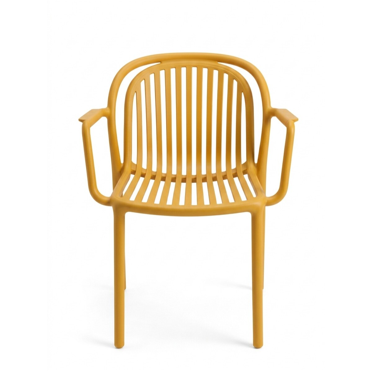 SILLA PLAST REJILLA MOSTAZA P/JARDIN 