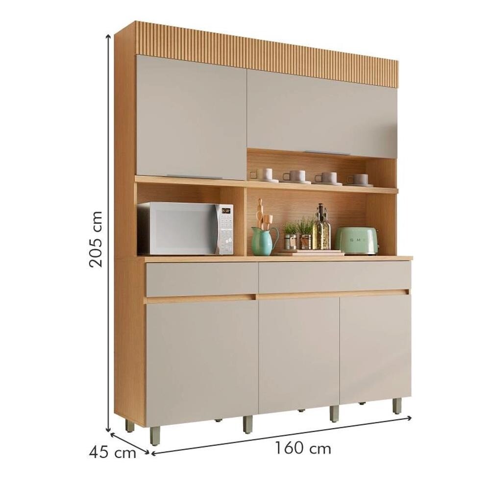 Armario para Cocina - 5 puertas 2 cajones - Realeza Armario para Cocina - 5 puertas 2 cajones - Realeza