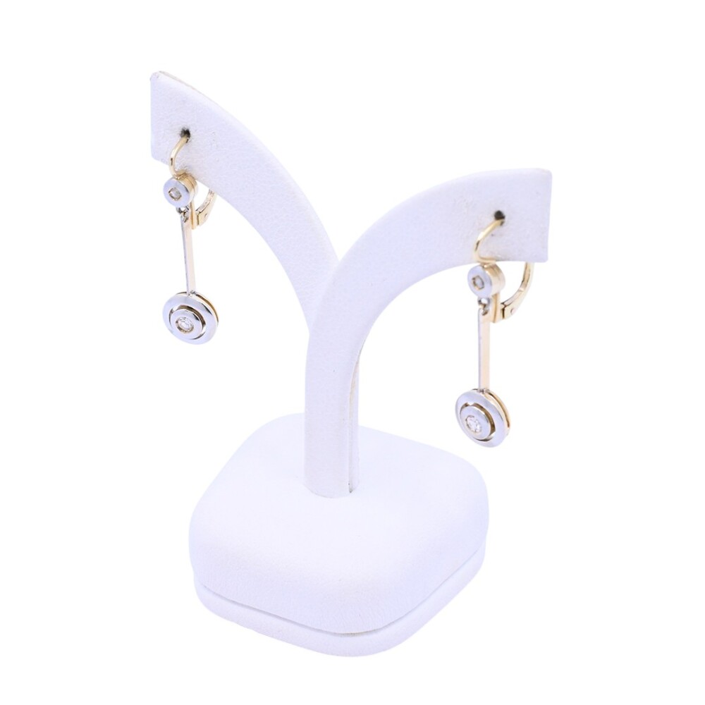 Caravanas antiguas oro 18 k con brillantes y diamantes Caravanas antiguas oro 18 k con brillantes y diamantes