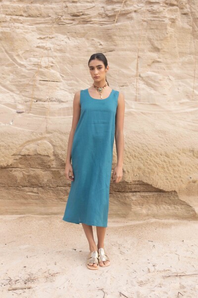 VESTIDO ALLEGRA SS24 Petroleo