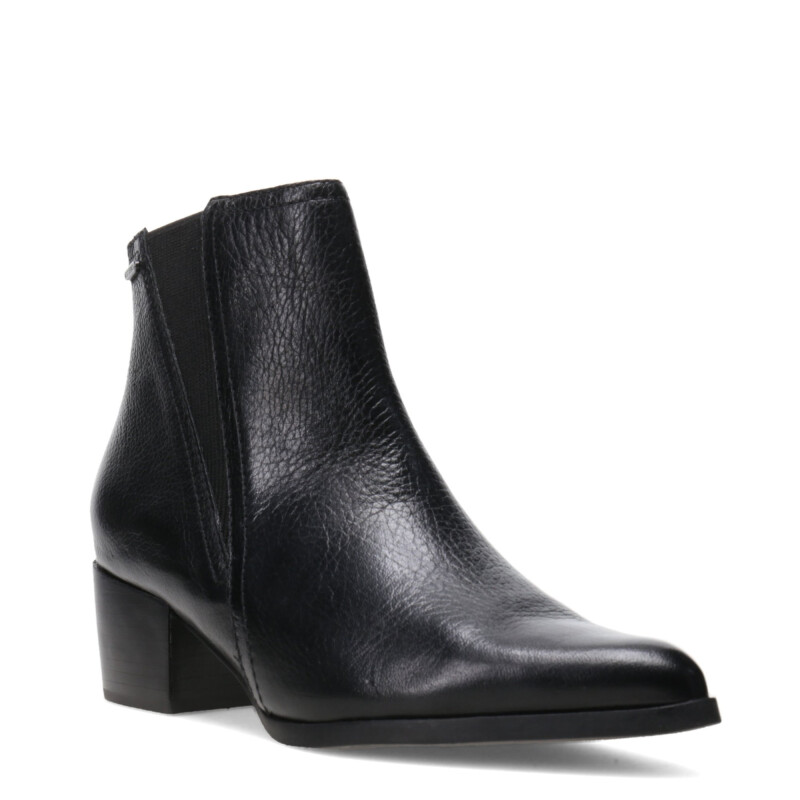 Botas de Mujer Bottero Caña Baja de Cuero Negro