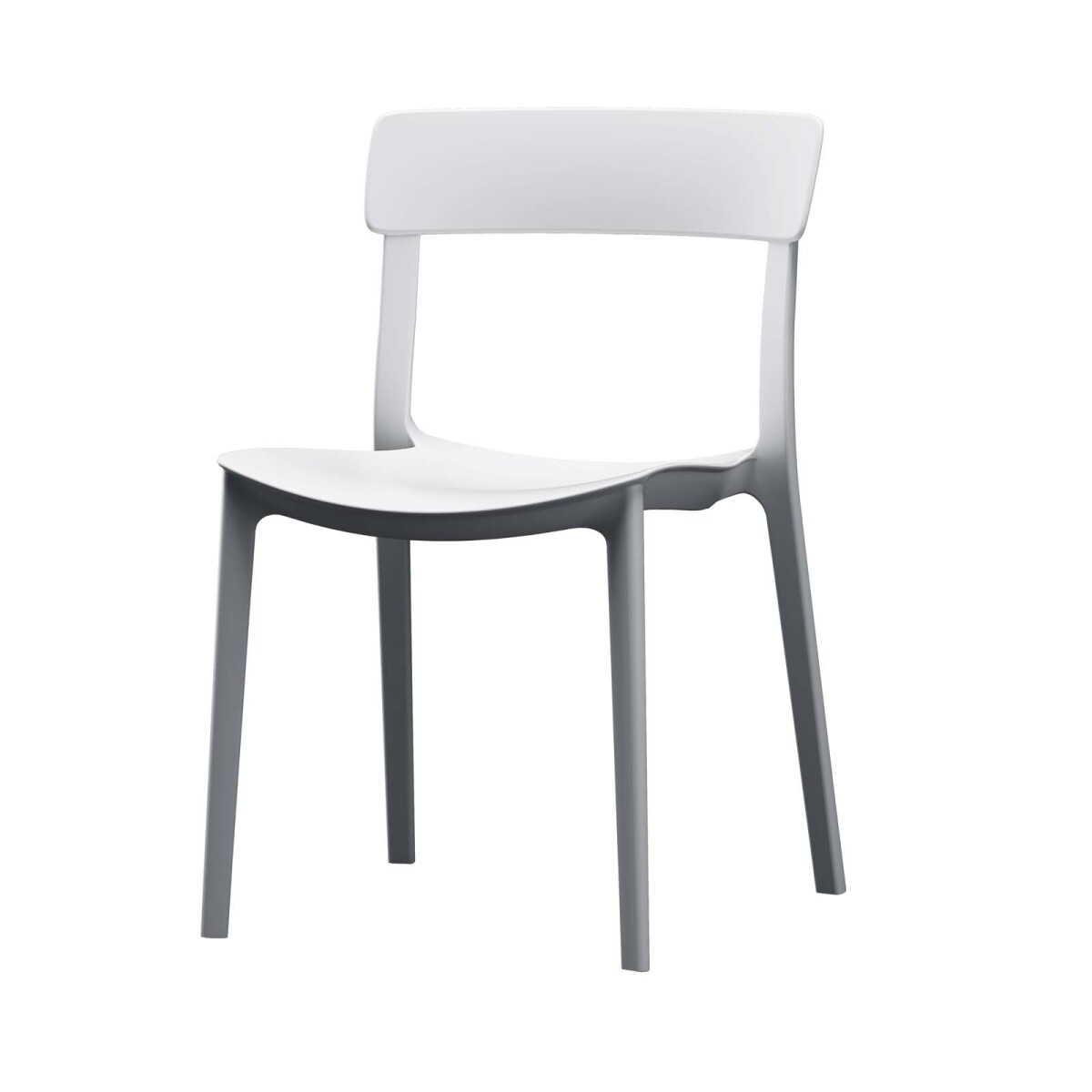 SILLA COMEDOR - POLIPROPILENO BLANCO EXT PALMA 