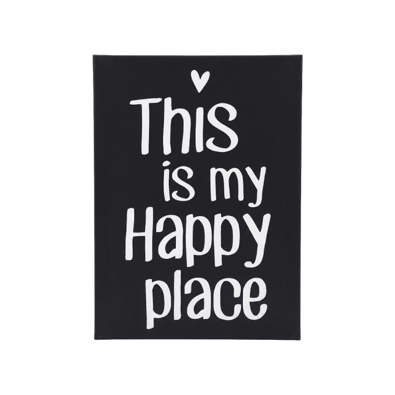 CUADRO HAPPY PLACE 30X40CM Unica