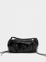 Bolso De Mano De Charol negro