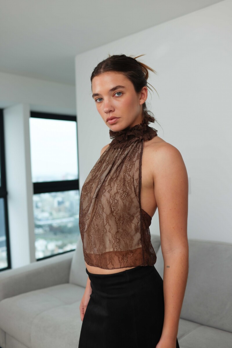 BLUSA MADAME - MARRON 