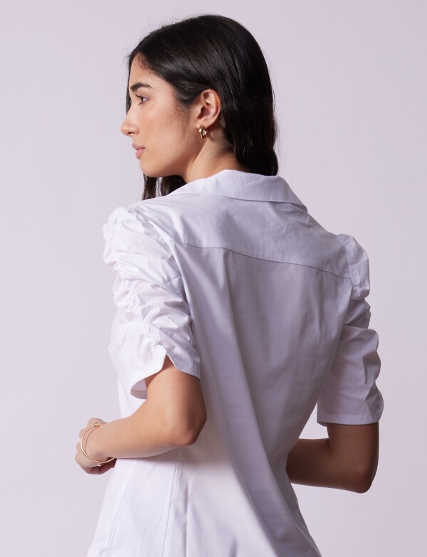 Camisa Frunce BLANCO