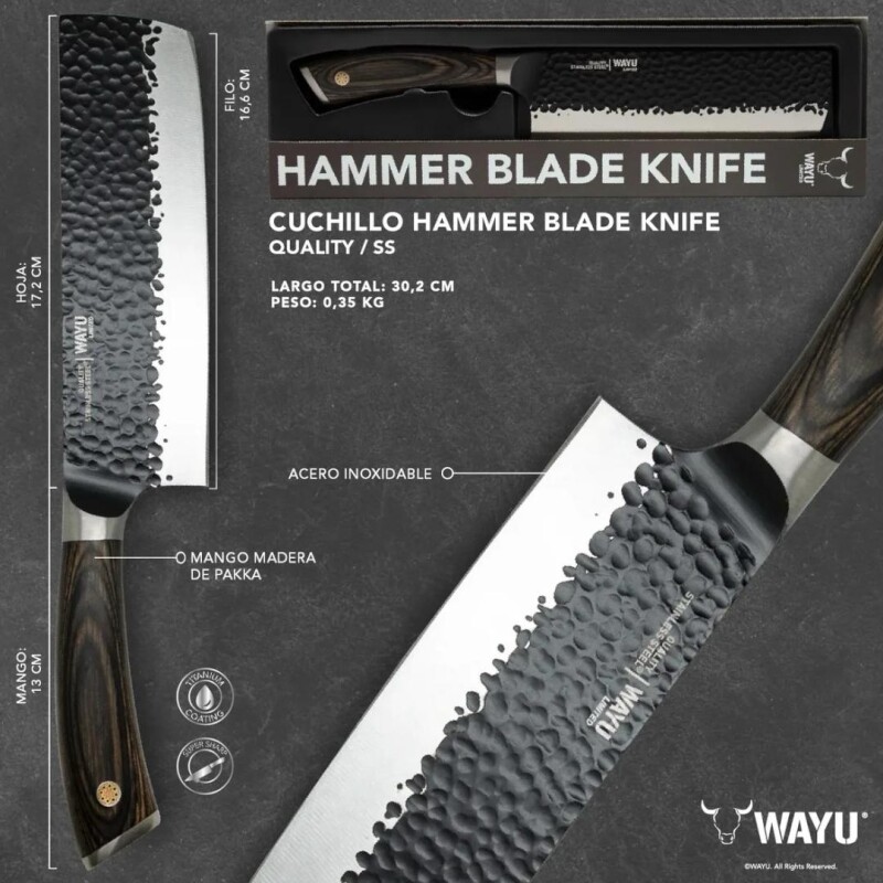 Cuchillo Hacha De Cocina Wayu Acero De Carbono Cuchillo Hacha De Cocina Wayu Acero De Carbono