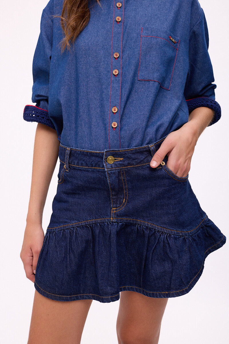 FALDA ULA DENIM Azul
