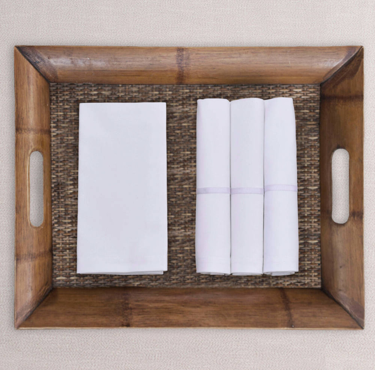 Set x4 Servilletas - Blanco 