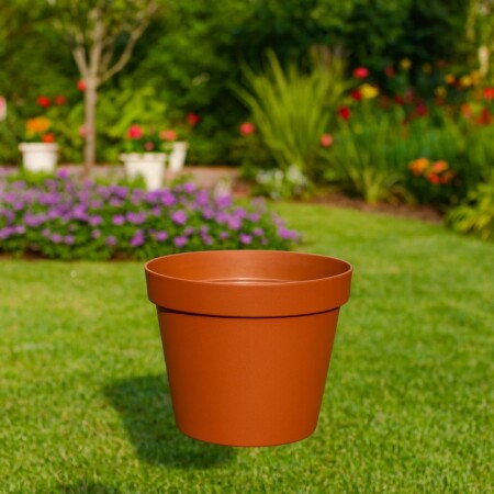 MACETA REDONDA FLORATTA N50 60 LITROS TEJA TERRACOTA