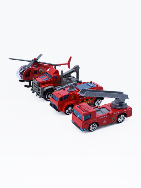 SET VEHICULOS BOMBEROS ROJO (V)