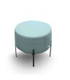 Puff 100% Cuero Mia Azul