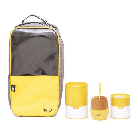 Bolso matero Gris con amarillo Sc