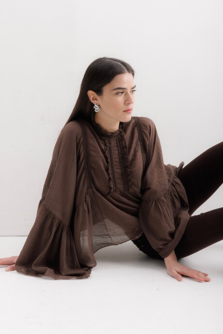 Camisa Lyra Chocolate