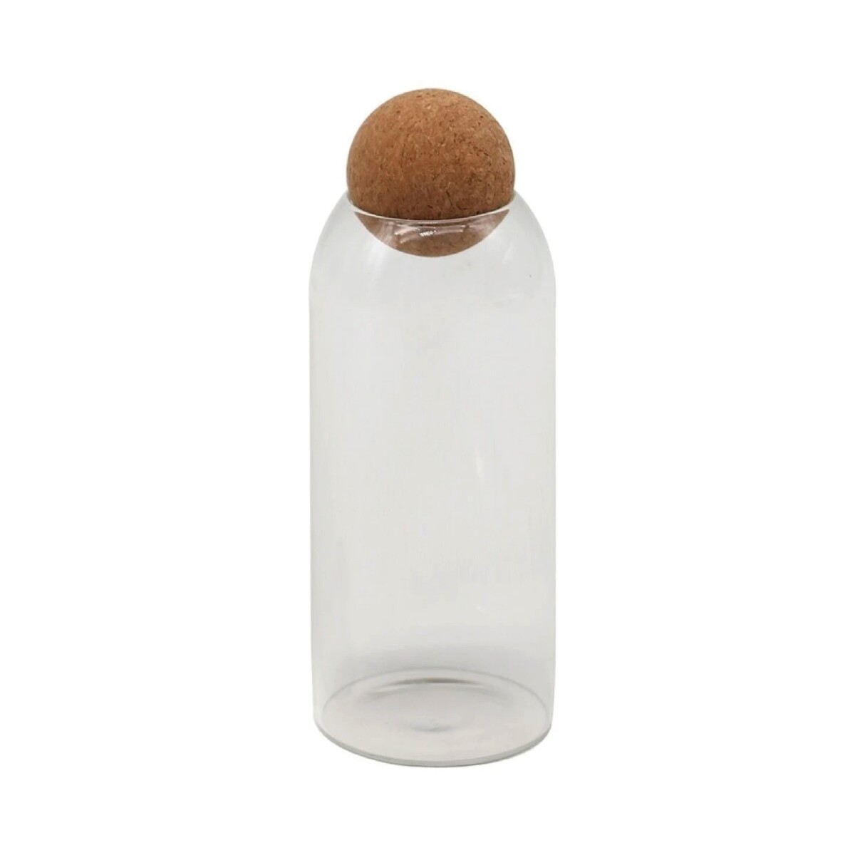 RECIPIENTE BOROSILICATO 1100ML TAPA CORCHO D9.5XH23 