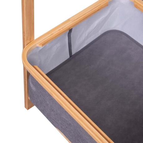 PERCHERO DE PIE MADERA NATURAL-BEIGE C/CAJA ORGANIZADORA