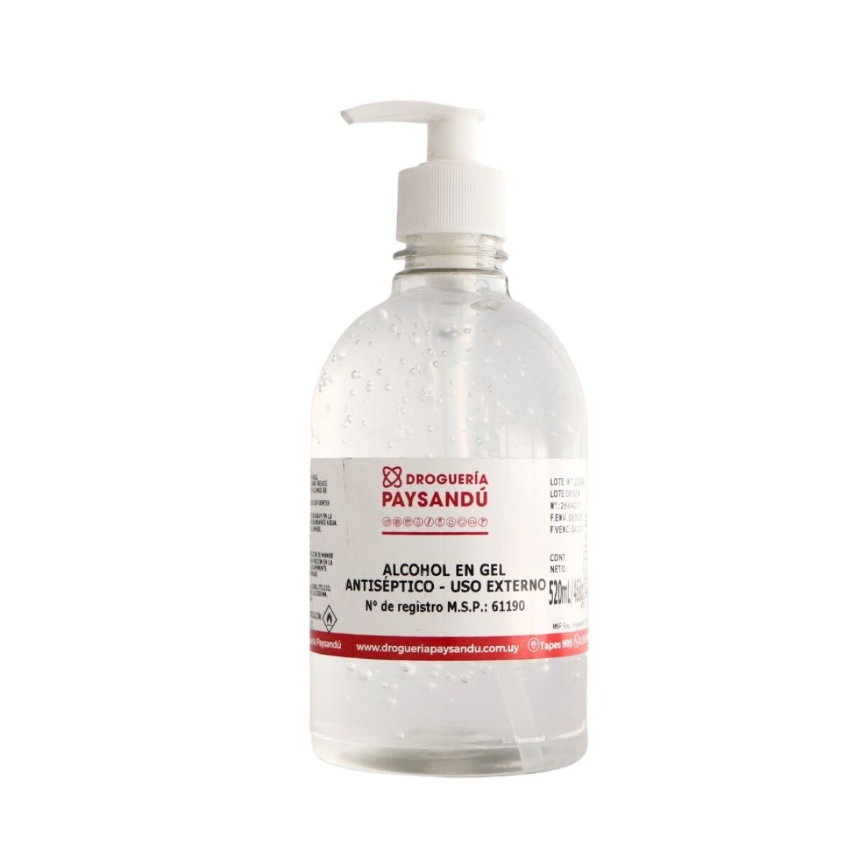 Alcohol en Gel - 520 mL 