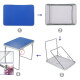 Mesa plegable de camping AZUL