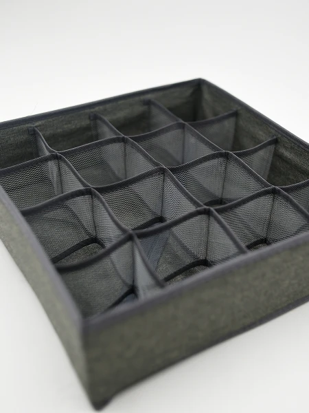 CAJA ORGANIZADORA DE ROPA 16 ESPACIOS GRIS