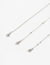 Collares Cortos Metal Set De Collares De Cadena Acero - Plateado