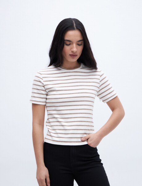 Remera Eva Rayas arena