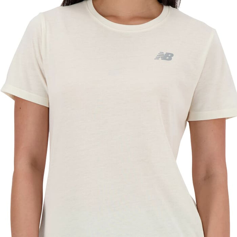 Remera New Balance Heathertech de Mujer - WT41190LIT Marron