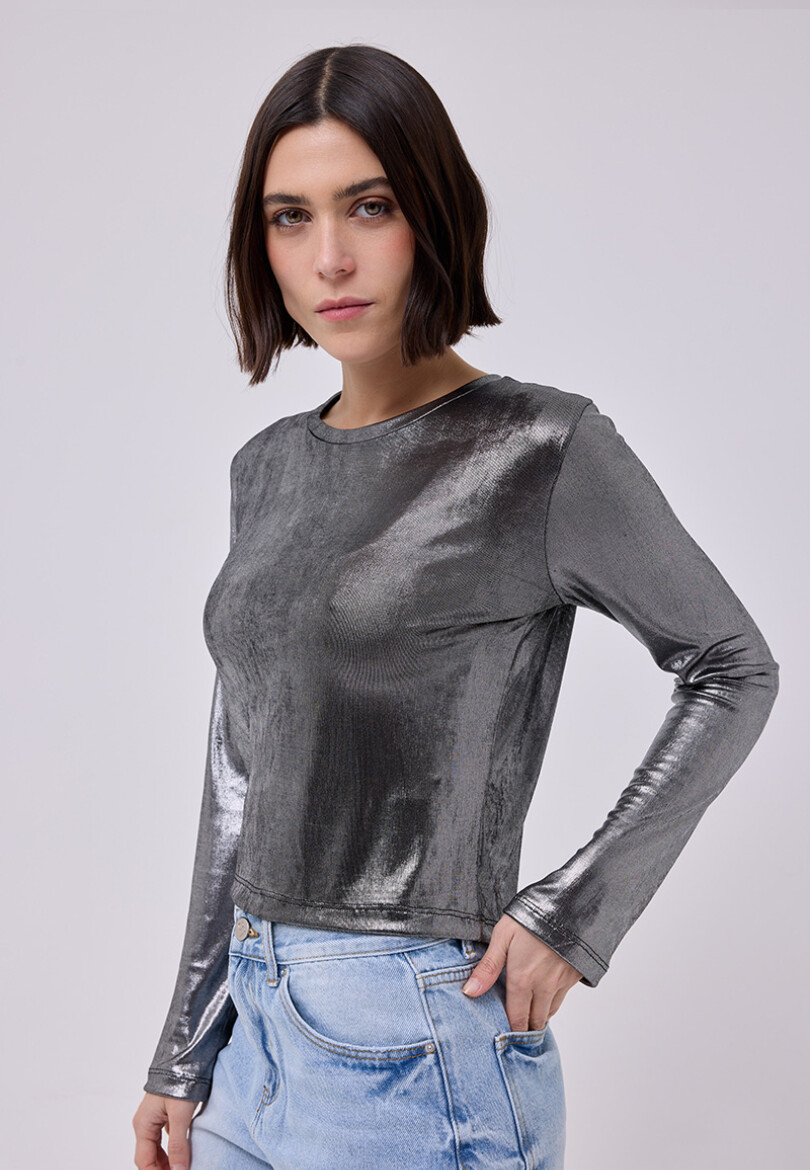Remera Night Plateado