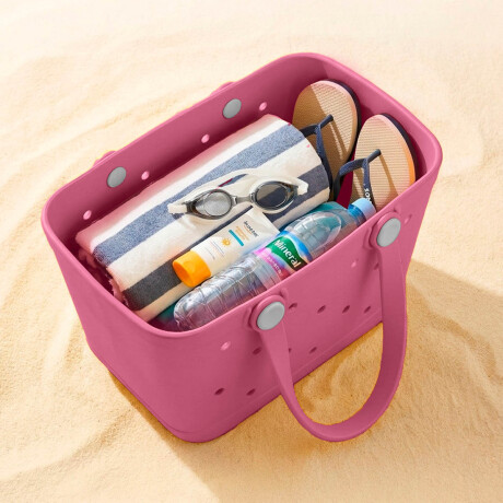 Set X2 Bolsos Carteras Compras Playera Goma +20 Pines Rosa