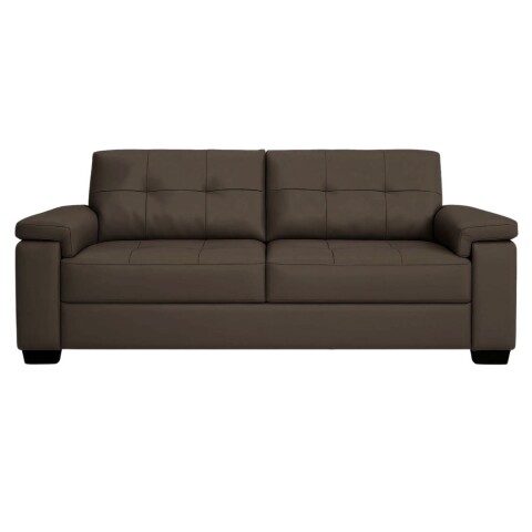 Sillón Sofá Luares 3 Cuerpos Smil Cuero Marrón Sillón Sofá Luares 3 Cuerpos Smil Cuero Marrón