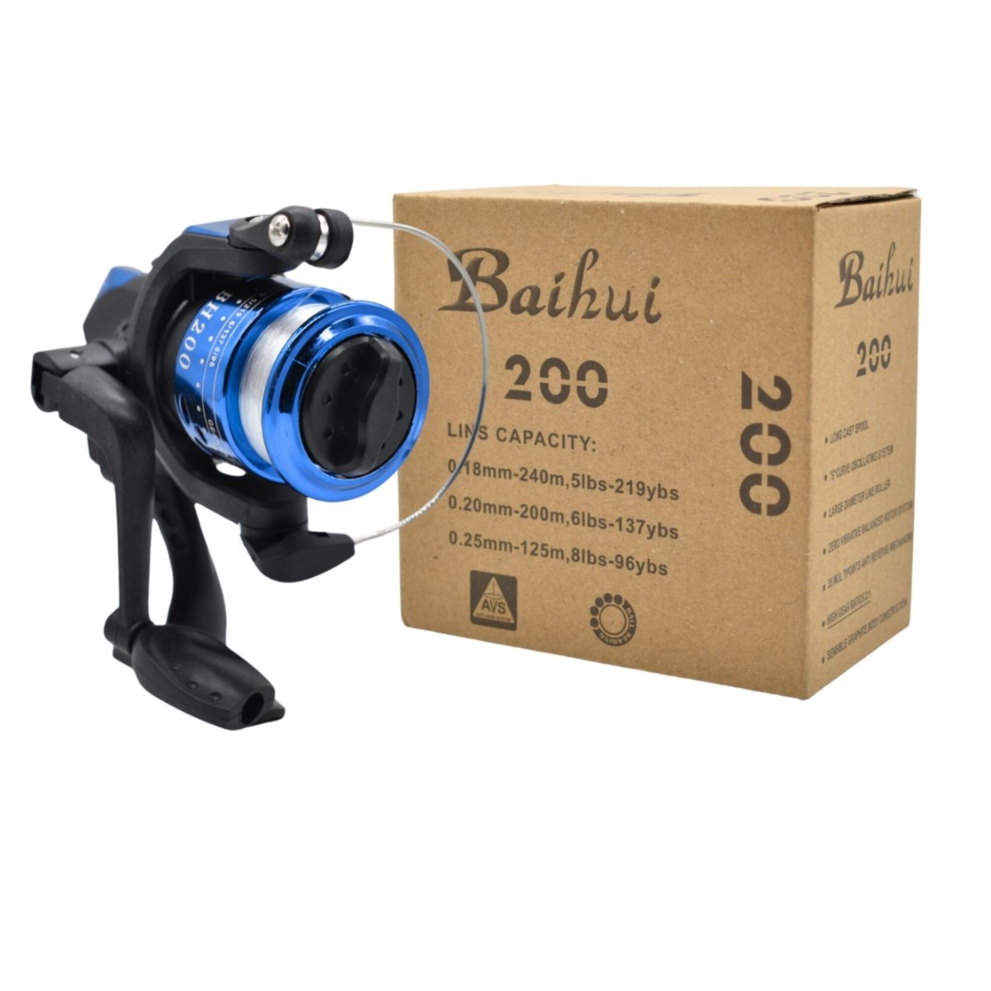 baihui 200 fishing reel Reel perfil bajo baitcasting Baihui 200