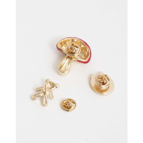 Pins Con Strass Dorado
