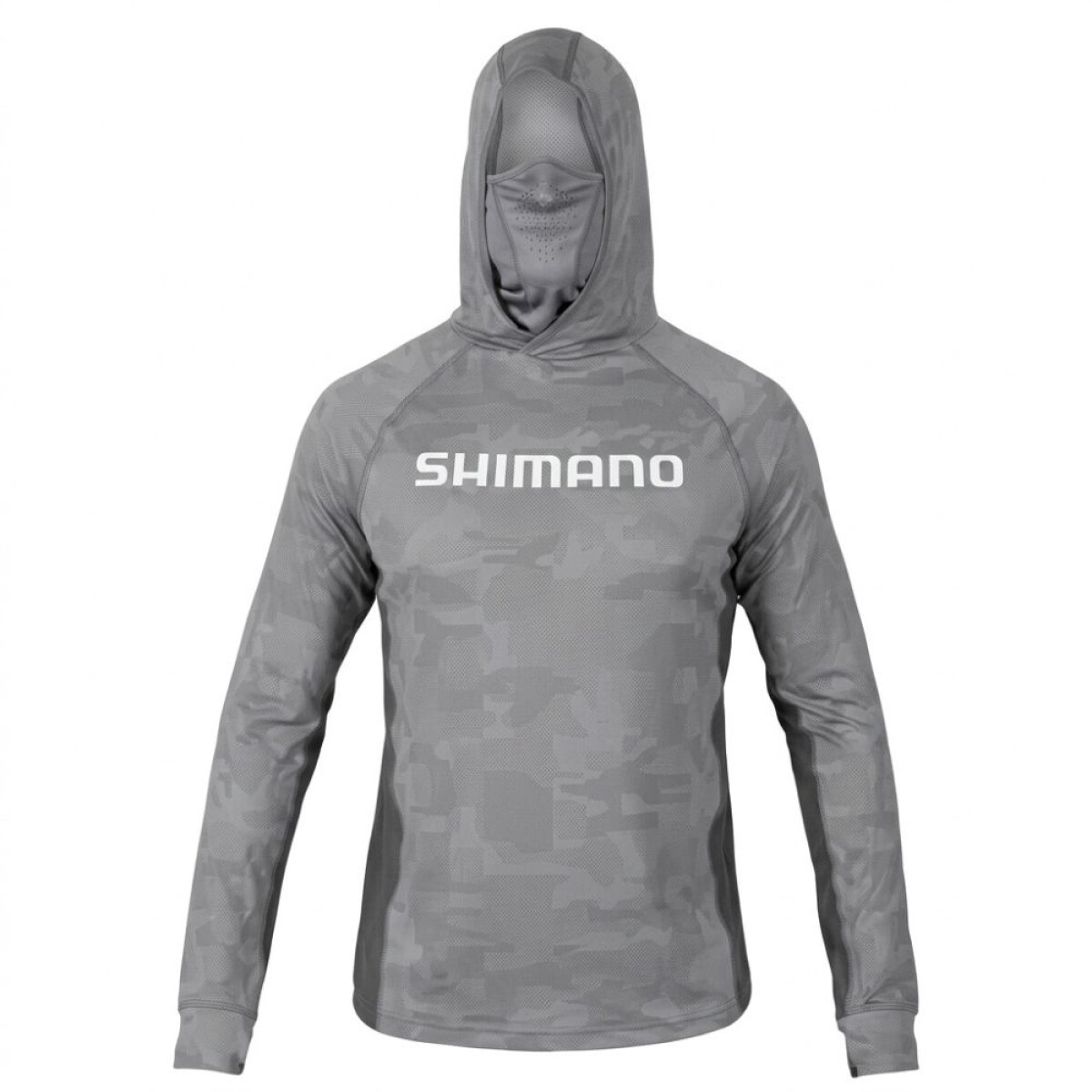 REMERA SHIMANO GRIS M/LARGA Y CAPUCHA SHMHOODGGREY 