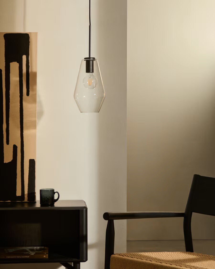 Lámpara de techo Mao de cristal Ø 17 cm