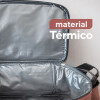 Lunchera Térmica Impermeable con Correa Ajustable Modelo Cuadrado Salmon