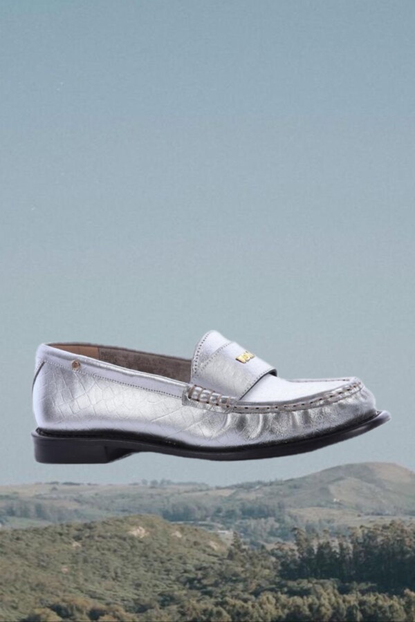 Mocasín Croco Silver