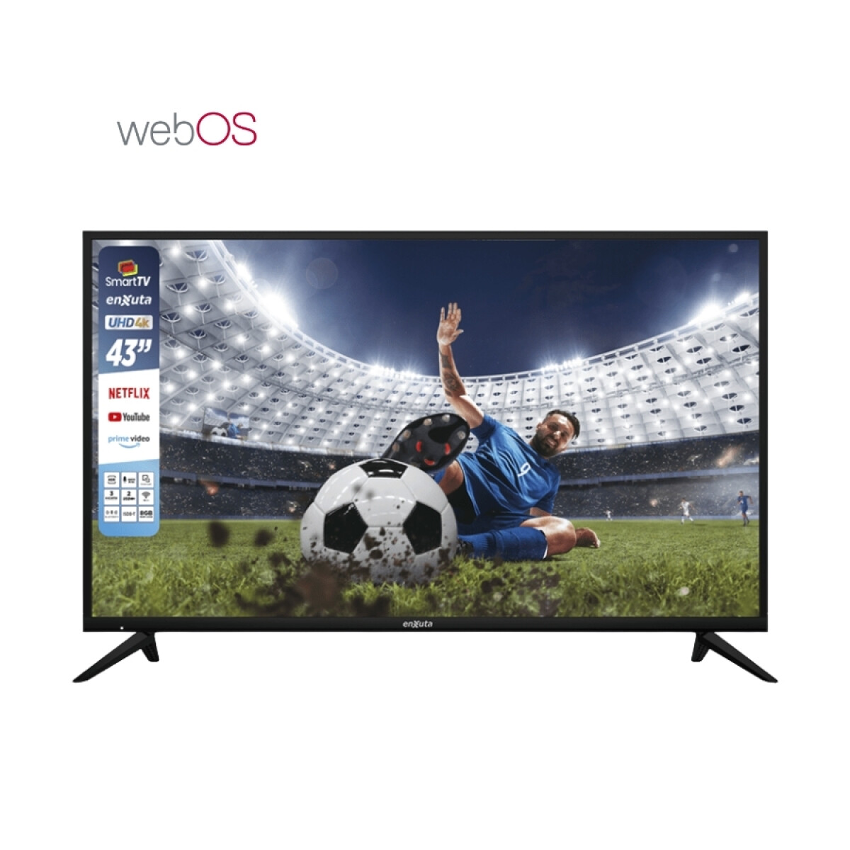 SMART TV ENXUTA 43' UHD 4K WEBOS HUB - LEDENX1243SDF4KW 