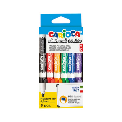 Marcadores pizarra gruesos Carioca x6 Marcadores pizarra gruesos Carioca x6
