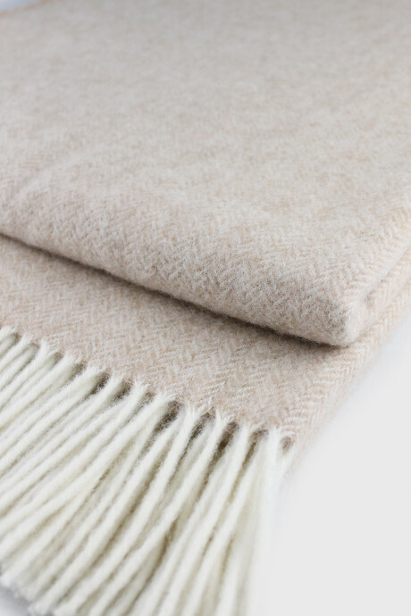 Manta 100% Lana Beige