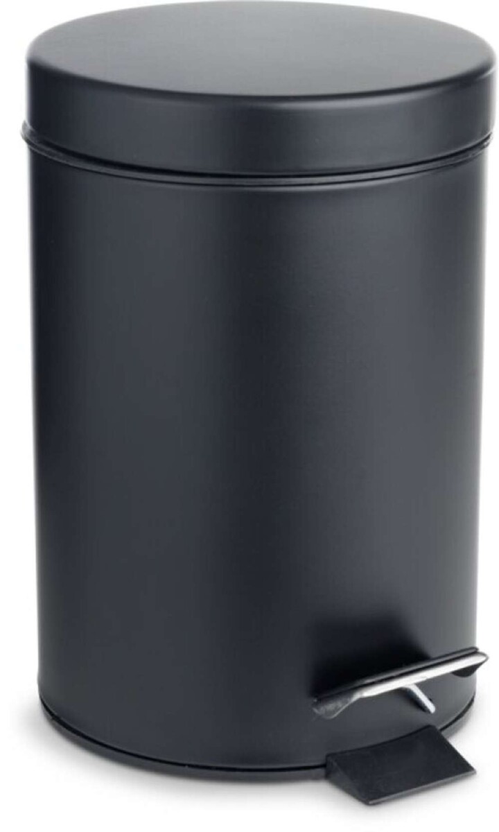 Papelera Pedal Mala 3L Metal Recubierto - Negro 