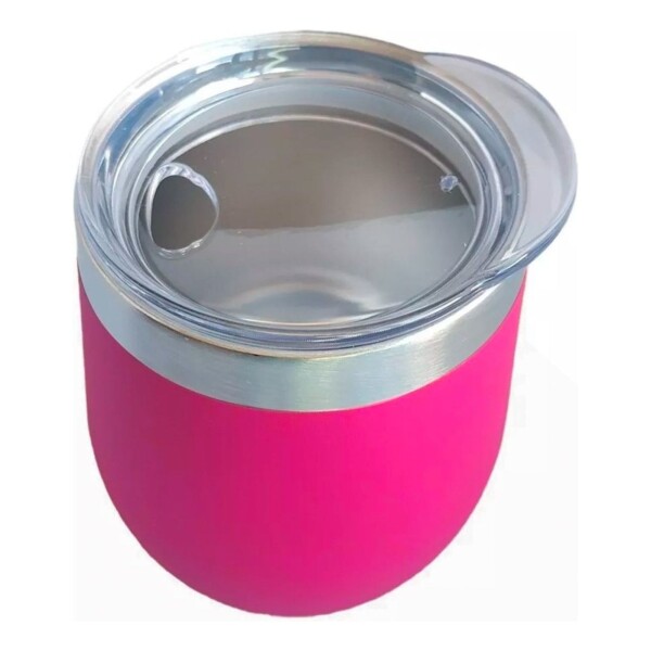 Mate Vaso Térmico 230ml Con Tapa Acero Inoxidable Calidad Color Variante Fucsia