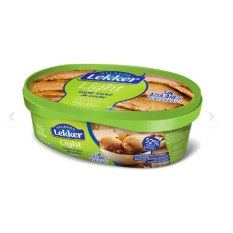 HELADO LIGHT SUPER DULCE DE LECHE 900ML LEKKER +SOLO PDE O WEB+ HELADO LIGHT SUPER DULCE DE LECHE 900ML LEKKER +SOLO PDE O WEB+